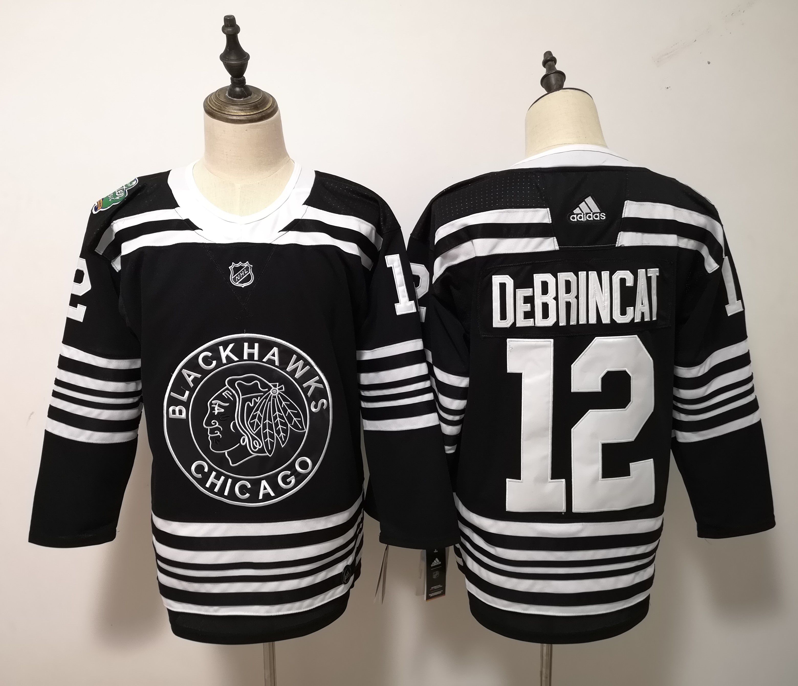 Men Chicago Blackhawks #12 Debrincat Black Adidas Authentic Winter Classic NHL Jersey->winnipeg jets->NHL Jersey